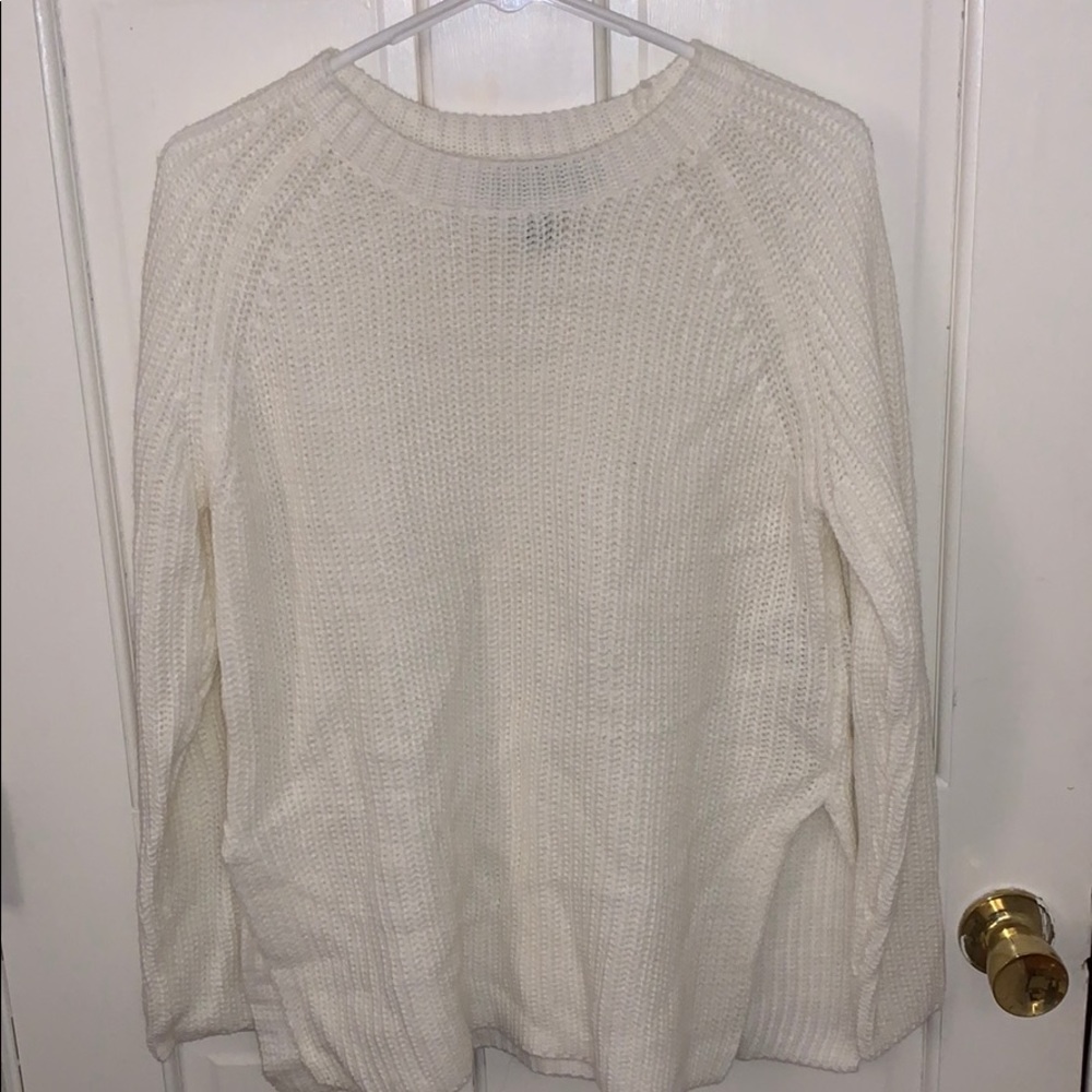 White oversized sweater